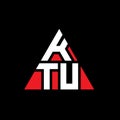 KTU triangle letter logo design with triangle shape. KTU triangle logo design monogram. KTU triangle vector logo template with red Royalty Free Stock Photo
