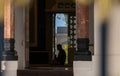 Silhoutte Of Man Praying In A Mosque Royalty Free Stock Photo