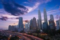 Kuala Lumper skyline at twilight