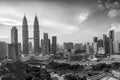 Kuala Lumper skyline at twilight Royalty Free Stock Photo
