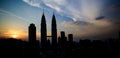 Kuala Lumper skyline at twilight Royalty Free Stock Photo