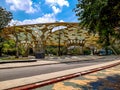 Kuala Lumpur Botanical Garden golden diamond shape roof pavilion Royalty Free Stock Photo