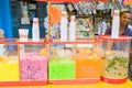 Kuala lumpur Chinatown box of flavored drinks using fruit