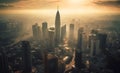 Kuala Lumpur City Centre skyscrapers buildings, drone view