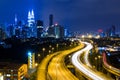 Kuala Lumpur city at night Royalty Free Stock Photo