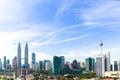 Kuala Lumpur city skyline Royalty Free Stock Photo