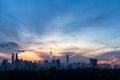 View of Kuala Lumpur city during blue hour. Royalty Free Stock Photo