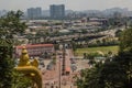 KUALA LUMPUR, MALAYISA - MARCH 30, 2018: View from the entrance to Batu caves in Kuala Lumpur, Malays Royalty Free Stock Photo