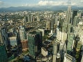 KUALA LUMPUR / MALAYSIA - 2019: Amazing panoramic city view from the famous tourist pointview at Menara KL tower