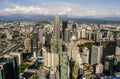 KUALA LUMPUR / MALAYSIA - 2019: Amazing panoramic city view from the famous tourist pointview at Menara KL tower