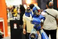 Mega Man scale model fictional action figures display for public.