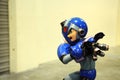 Mega Man scale model fictional action figures display for public.