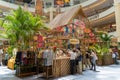 Traditional Colourful Malay Wau kites and decorations at the wau-themed kampung during Hari Raya at Mid Valley Megamall.