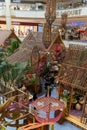 Traditional Colourful Malay Wau kites and decorations at the wau-themed kampung during Hari Raya at Mid Valley Megamall.