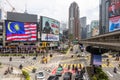Kuala Lumpur, Malaysia - August 21, 2022: Bukit Bintang intersection. Long exposure HDR image of the busy junction in KL city Royalty Free Stock Photo