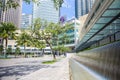 Kuala Lumpur, Malaysia - August 13, 2022: KLCC Park with the water fountain show in front of the Petronas towers. HDR Long