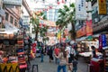 Kuala Lumpur, Malaysia - August 22, 2013 : Petaling Street is a old China town. The street is a long market which specializes in Royalty Free Stock Photo