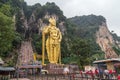 Kuala Lumpur, Malaysia - circa September 2015: Hindu statue at the entrance to Batu Caves complex, Malaysia