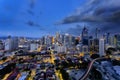 Cloudy skyline kuala lumpur during blue hours