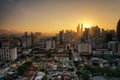 View Of Skyline city Kuala Lumpur during golden hour or blue hour Royalty Free Stock Photo