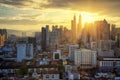 View Of Skyline city Kuala Lumpur during golden hour or blue hour Royalty Free Stock Photo