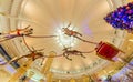 Christmas decoration in The Curve Mall which is located in Mutiara Damansara. People can seen exploring and shopping around it. Royalty Free Stock Photo