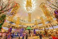 Christmas decoration in The Curve Mall which is located in Mutiara Damansara. People can seen exploring and shopping around it. Royalty Free Stock Photo