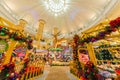 Christmas decoration in The Curve Mall which is located in Mutiara Damansara. People can seen exploring and shopping around it. Royalty Free Stock Photo