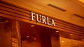 KUALA LUMPUR, MALAYSIA - DECEMBER 04, 2022: Furla brand retail shop logo signboard