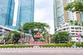 Brickfields Junction Fountain is the local point of KL`s official `Little India`.