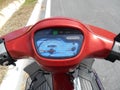 Motorcycle meter panel. Contain many indicators such as odometer, speed, rpm, fuel level etc.