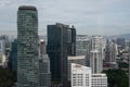 Kuala Lumpur, Malaysia - 22 February 2023: Panorama aerial view of Kuala Lumpur City Centre with tallest skyscrapper. Kuala Lumpur