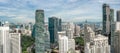 Kuala Lumpur, Malaysia - 22 February 2023: Panorama aerial view of Kuala Lumpur City Centre with tallest skyscrapper. Kuala Lumpur