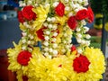 Kuala Lumpur, Malaysia : Indian flower shop at Batu caves temple and Hindu shrine Royalty Free Stock Photo