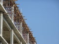 Building reinforcement concrete structure at the construction site.