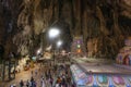 Amazing Batu caves with hindu temple and lots of pilgrims and tourists