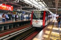 Malaysia Light Rail Transit LRT train operated by Rapid Rail or service brand RapidKL