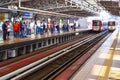 Malaysia Light Rail Transit LRT train operated by Rapid Rail or service brand RapidKL