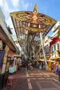 People walking and shopping around Kasturi Walk Central Market, Kuala Lumpur on June 25, 2015