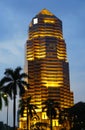 KUALA LUMPUR,MALAYSIA - JANUARY 10, 2017: Tower of Public Bank, a famous skyscraper in Kuala Lumpur, Malaysia Royalty Free Stock Photo