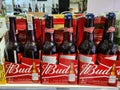 KUALA LUMPUR , MALAYSIA - JUL 15, 2020: Thailand bottle beer at supermarket display rack