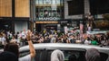 Crowd of peoples at the side of road at Bukit Bintang.