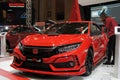 Honda cars displayed for the public inside the huge sale showroom.