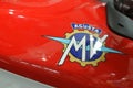 MV AGUSTA motorcycle brand logos at the motorcycle body.