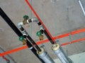 Chiller pipes and other services pipes ducting and trunking installed above ceiling level