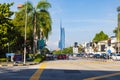 Kuala Lumpur, Malaysia - June 8, 2022: The new second tallest building in the world, Merdeka 118. The new icon behind a busy Royalty Free Stock Photo