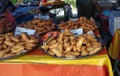 Variety of famous traditional Malaysian sweet and dessert sell-by hawkers in the street Ramadhan Bazaar.