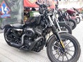 Beautiful American`s Harley-Davidson motorcycle. Customized creatively by owner.