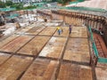 Building floor slab under construction.