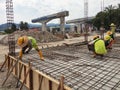 Building floor slab under construction.